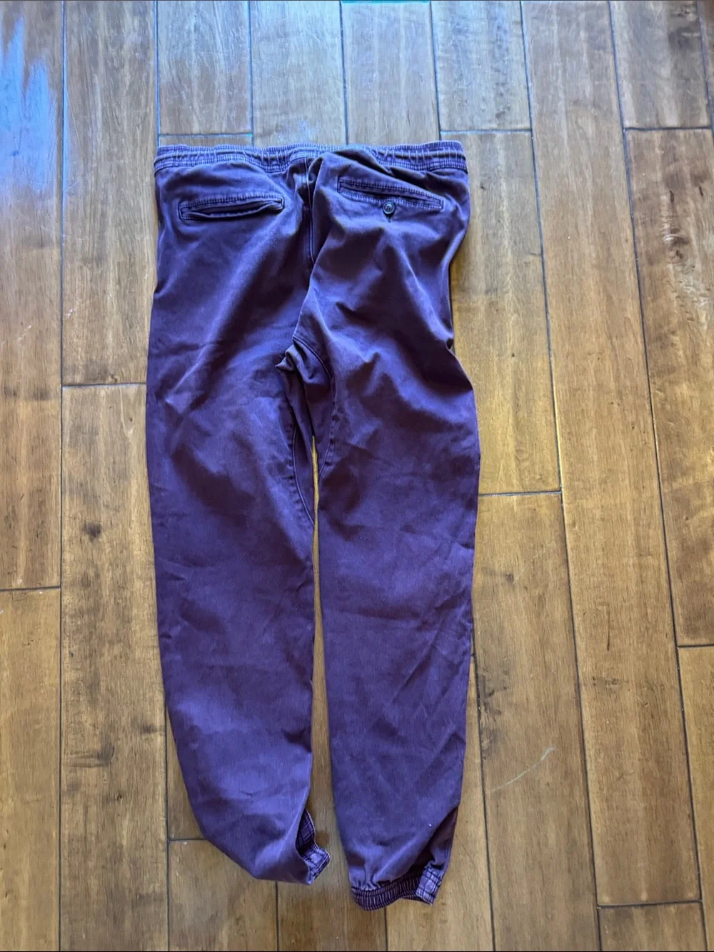 Charles and a half Men's burgundy Jogger Pants - Casual Drawstring Sweatpants M